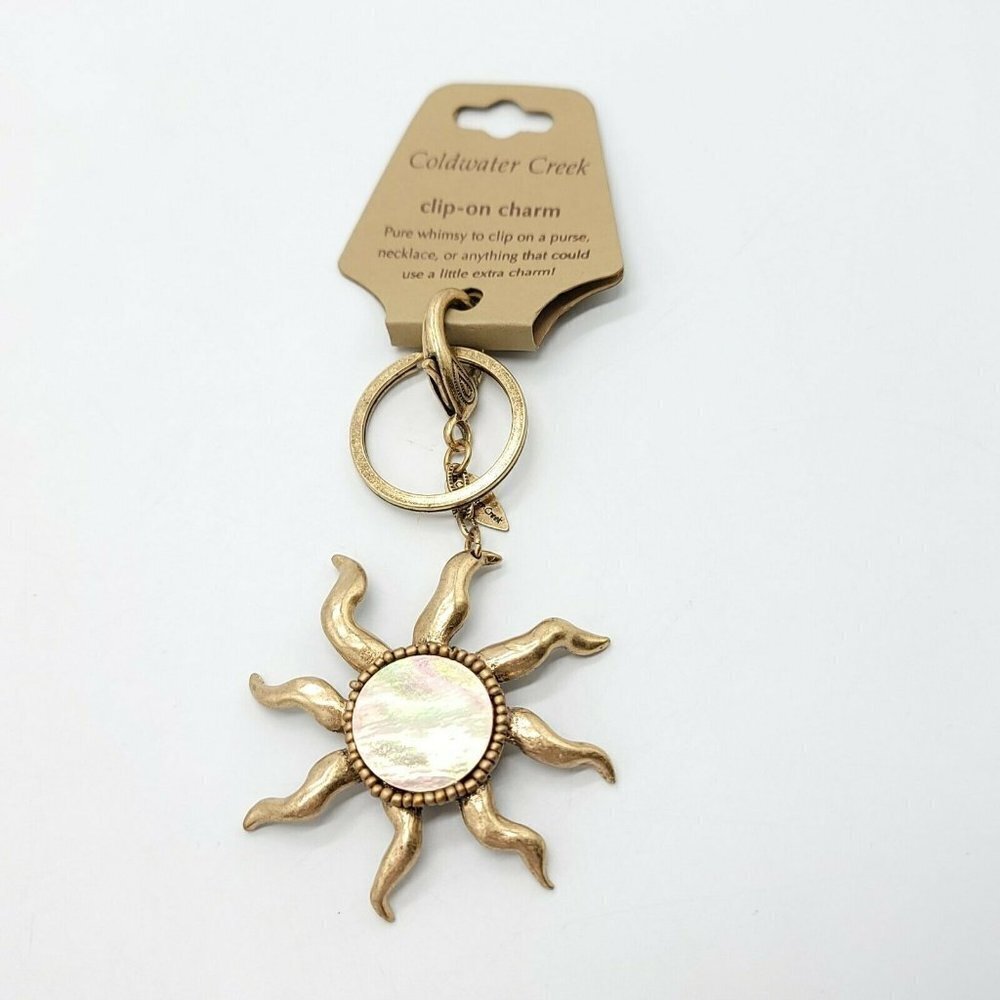 Coldwater Creek Clip On Charm Keychain Sun